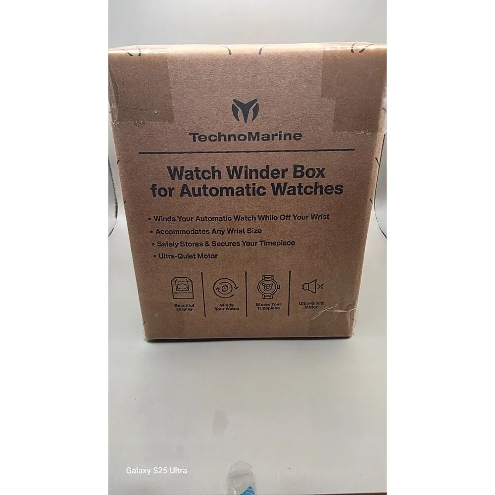 TechnoMarine Single Automatic Watch Winder Turquoise Display Case New in Box